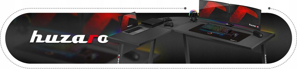 Biurko Gamingowe Komputerowe Narożne Gracza Pilot Zdjęcie produktu 16