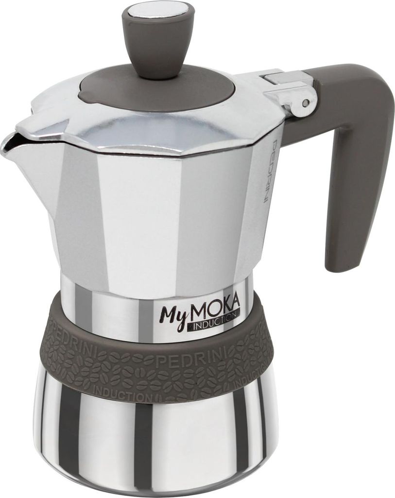 Pedrini MyMoka induction, Mokka-Kanne, Braun, Edelstahl, Produktbild 