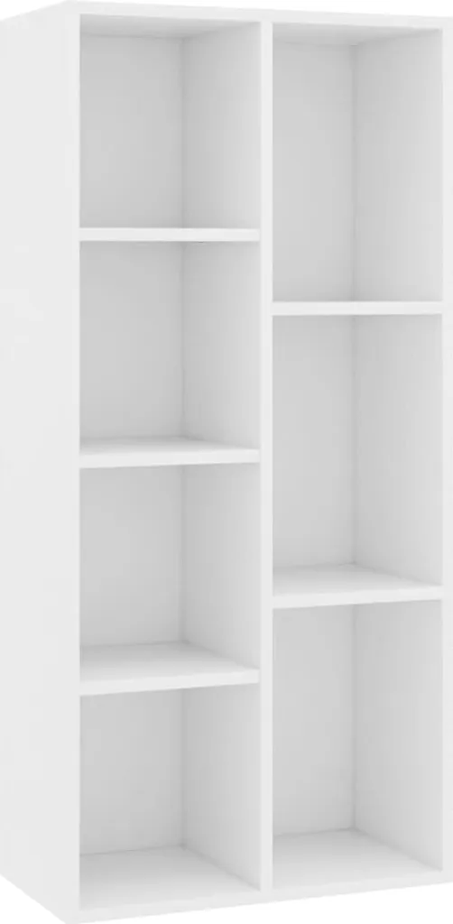 Bibliothèque Blanc 50x25x106 cm en bois d'ingénierie - Modèle Luna B50