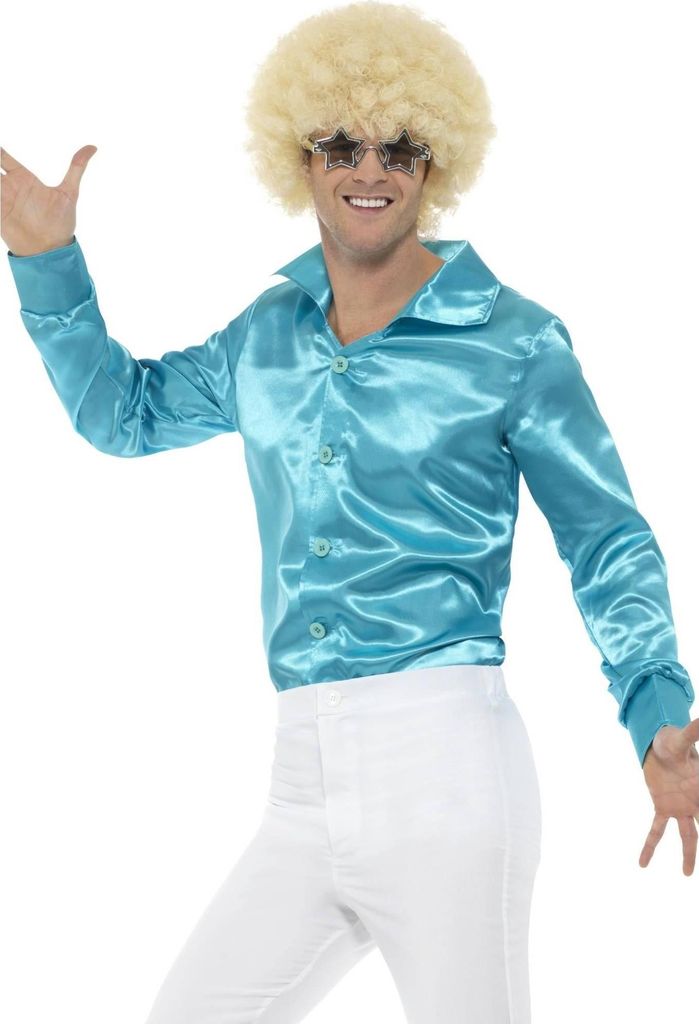 Smiffys - "60s" Hemd Kostüm - Herren SM2780 (M) (Blau)