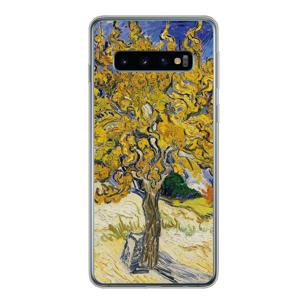 MuchoWow Handyhülle Schutzhülle Hülle für Samsung Galaxy S10 Maulbeerbaum - Vincent van Gogh Silikon Softcase Handy Hülle - Handytasche