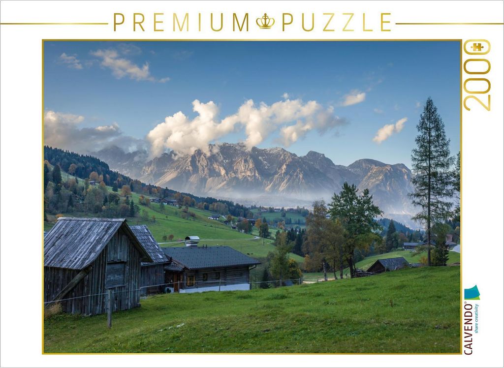 CALVENDO Puzzle Blick von Schladming zum Dachstein-Massiv 2000 Teile Puzzle quer | 2000 Teile Lege-Größe 90x67cm Foto-Puzzle für glückliche Stu...
