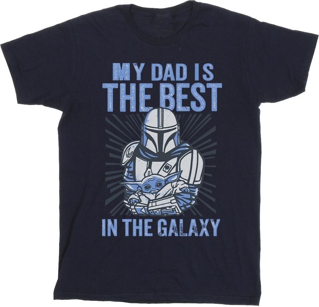 Star Wars - "Mandalorian Best Dad" T-Shirt für Herren BI52007 (L) (Marineblau)