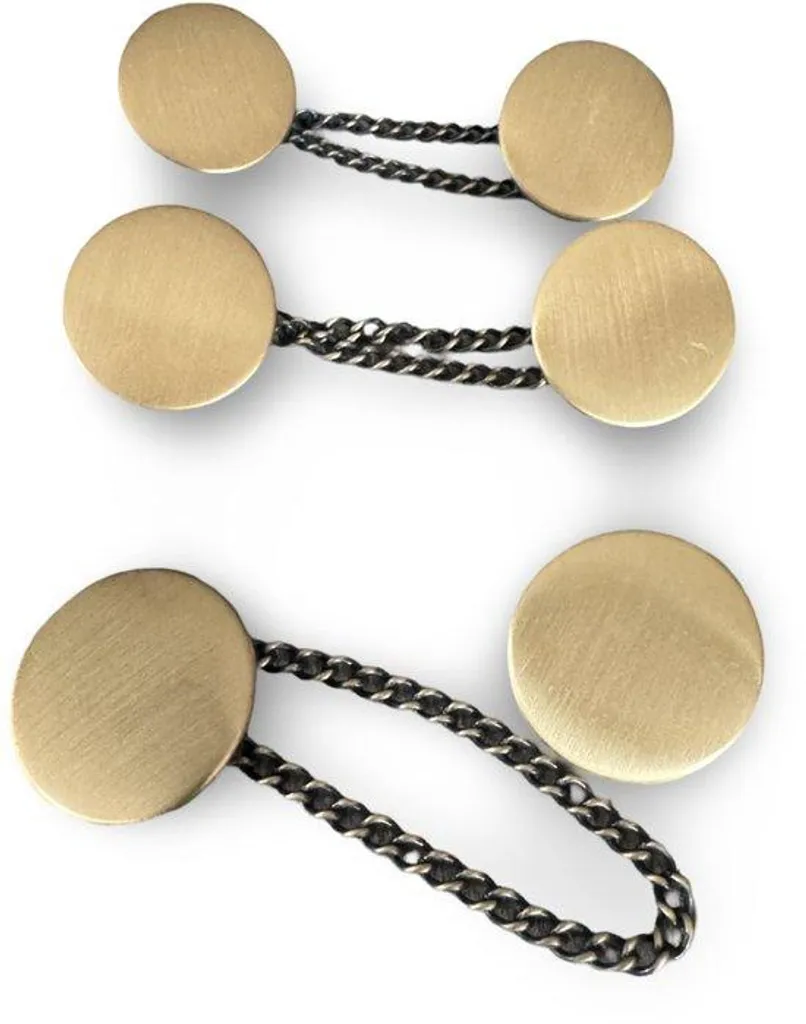 Kit maillons de chaîne dorés mats avec boutons de 22 mm haute qualité