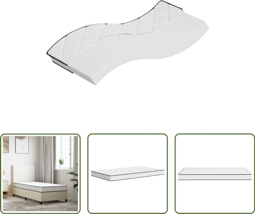 The Living Store Matratze Schaumstoff Mittelweich 70x200 cm