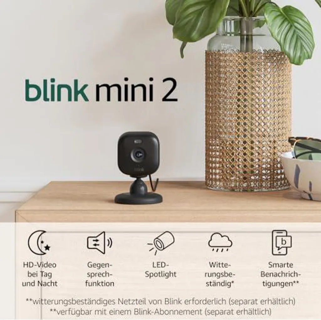 Blink Mini 2 Caméra HD compacte avec Projecteur et Audio Bidirectionnel - 10