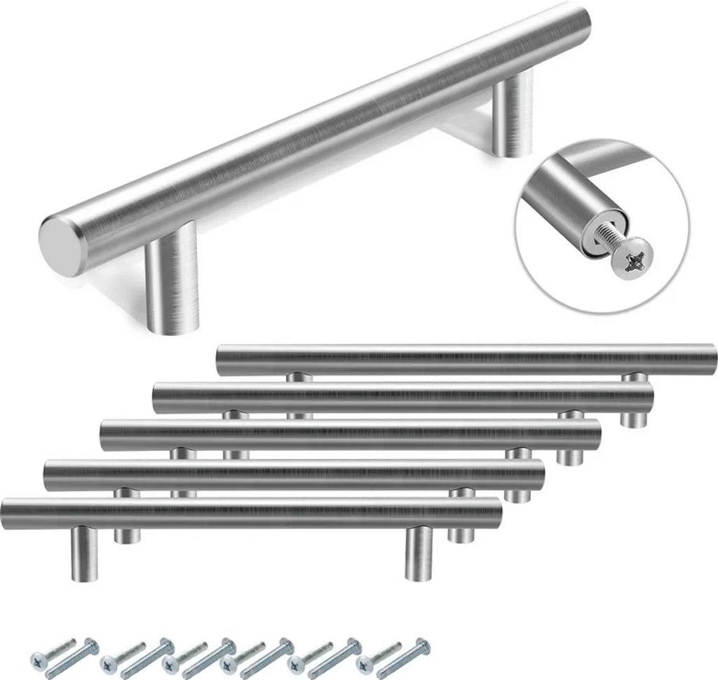Offerta 50 Maniglie Mobili SWANEW 96mm Acciaio Satinato