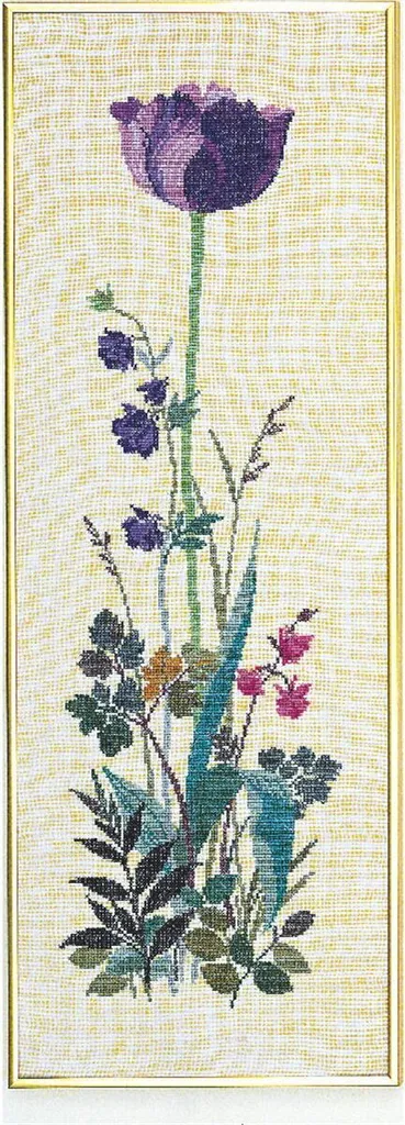 Broderie fleurs de tulipes Eva Rosenstand pour décoration murale DIY