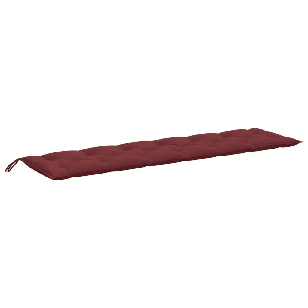 Cuscini per Panca 200cm Rosso Vino Melange | Set 2 Morbidi e Resistenti - 6
