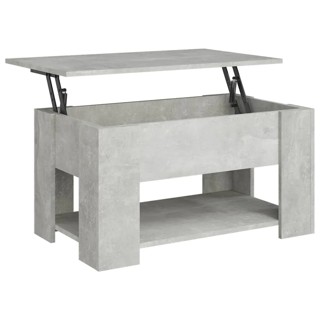 Offerta Tavolino Grigio Cemento 79x49x41 cm Legno Alta Qualità