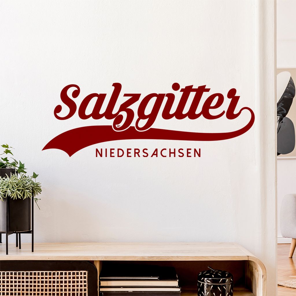 Salzgitter Niedersachsen Wandtattoo Wandaufkleber Wall Sticker - Dekoration, Küche, Wohnzimmer, Schlafzimmer, Badezimmer