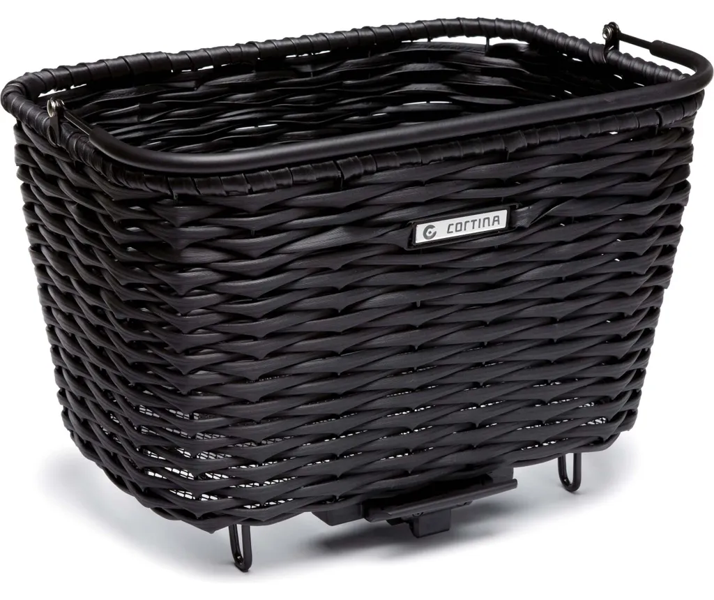 Panier de Courses Arrière Vélo Cortina Lyon 24L Noir - Système MIK Rapide
