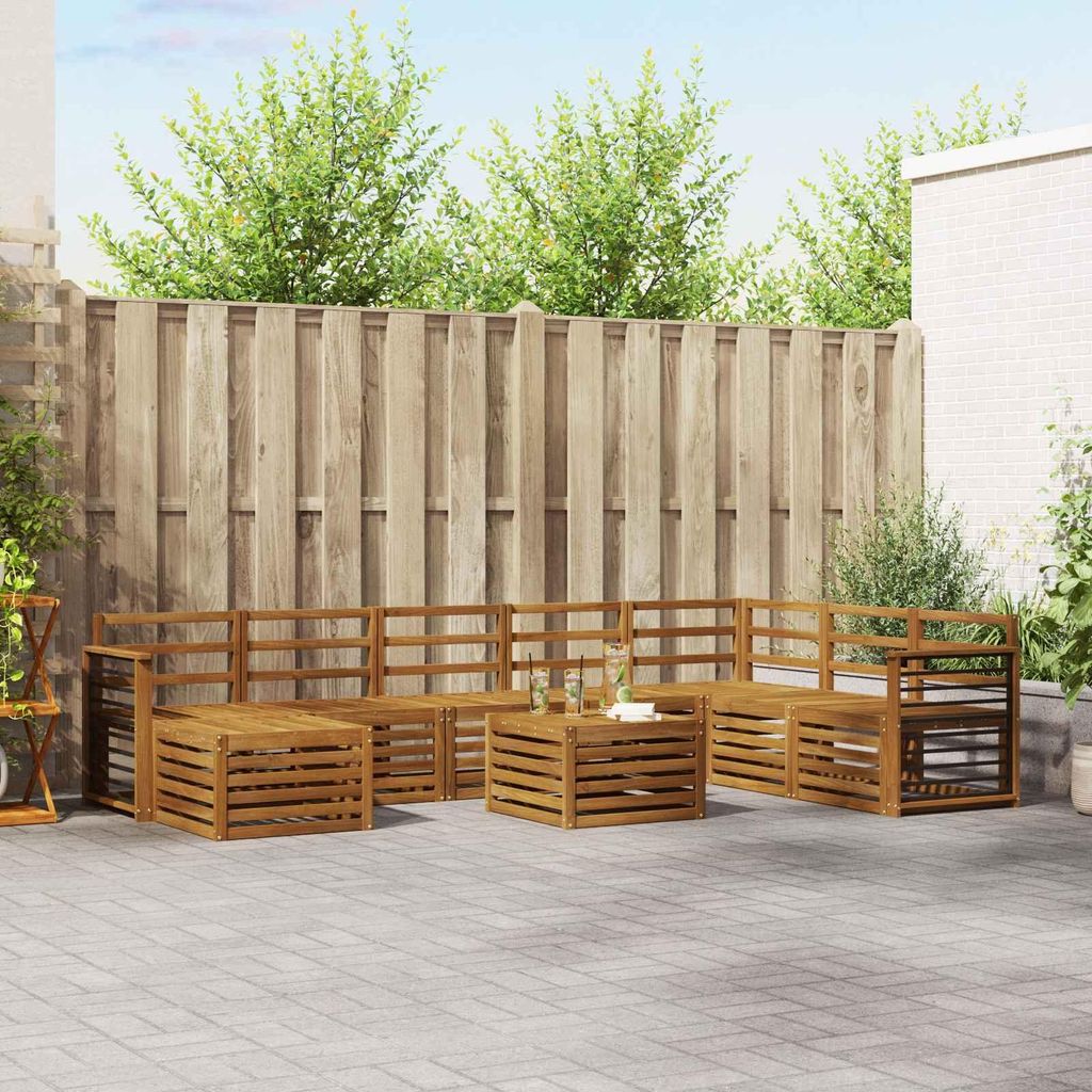 "Summerschlussverkauf"Sofagarnitur - CLORIS - Balkonmöbe/Sitzgruppe - Natur Massivholz Akazie - Gartensofas DEMöbel137856