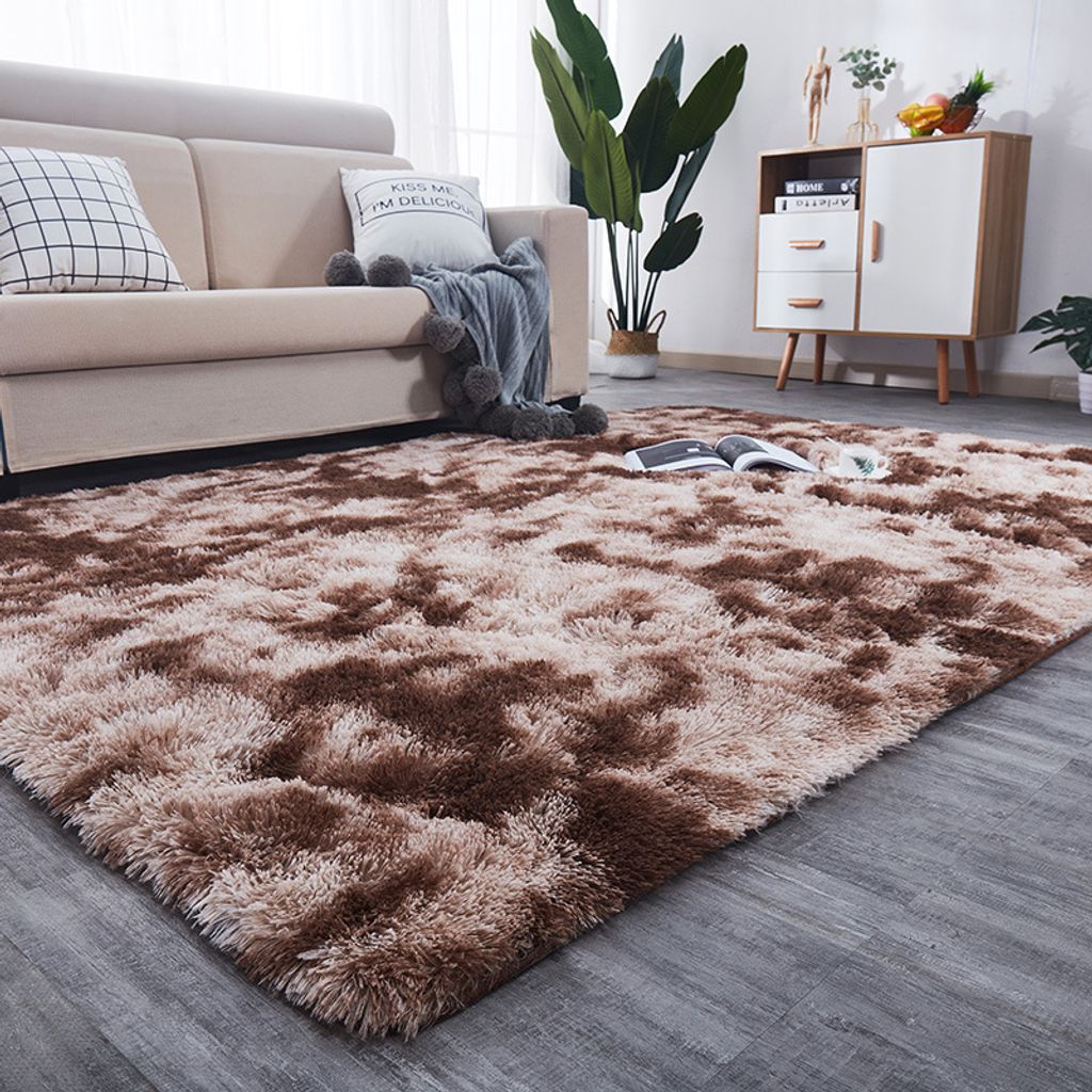Rebiko Plüschteppich Wohnzimmerteppich 120 x 170 cm - Produktbild 