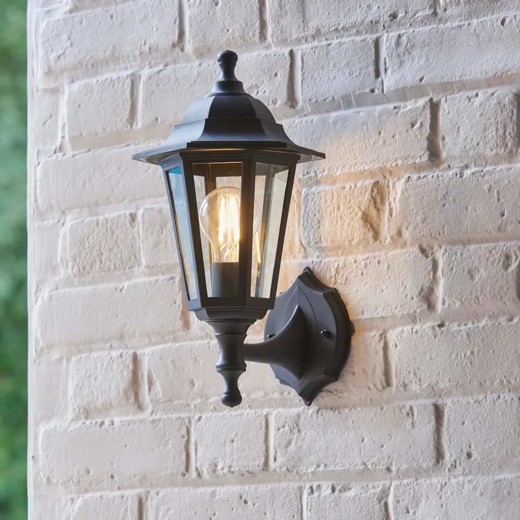 Éclairage extérieur pour entrée de maison BAYSWATER noire E27 IP44 - 3