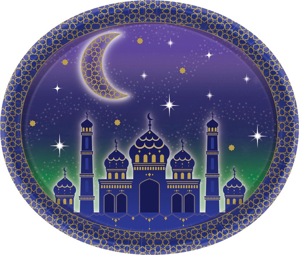 8 Papierteller Eid Mubarak 30cm