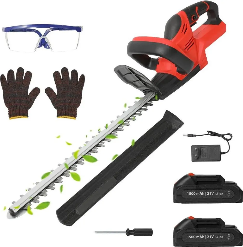 Taille-haies Dual-Action haute autonomie, 2 batteries pour grand jardin