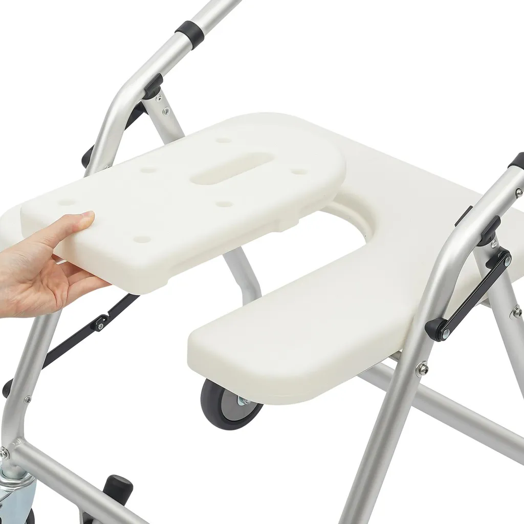 Chaise de douche pliante blanche contre les risques de chute - Sécurité Totale - 5