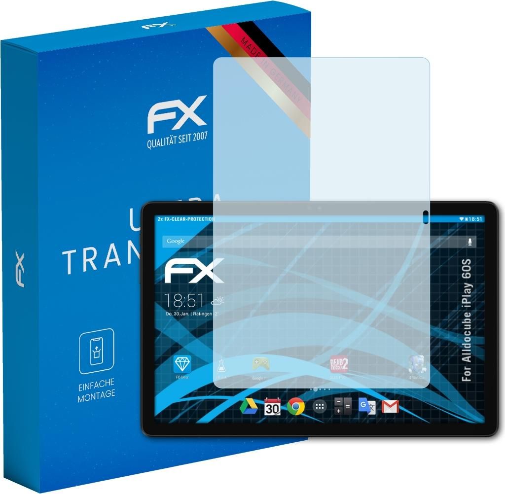atFoliX FX-Clear 2x Schutzfolie kompatibel mit Alldocube iPlay 60S Displayschutzfolie