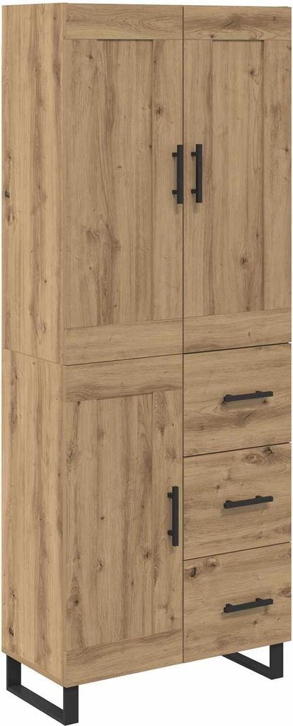 Highboard Artisan-Eiche 69,5 x 34 x 180 cm Holzwerkstoff