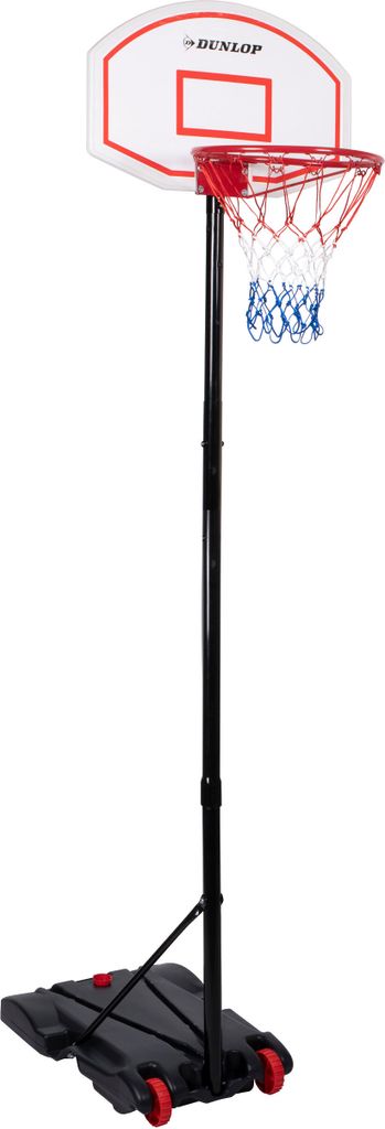 Dunlop Basketballkorb Mit Ständer - Einstellbare Höhe 165-205 cm - Basketball Korb 71x45 cm - Basketball Hoop Mit Basketballkorb Netz - Basketbal...