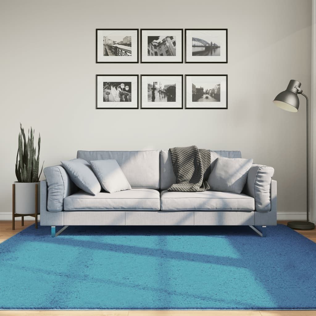 "2026 Aktion"Teppich Wohnzimmer - Modern Stil - OVIEDO Kurzflor Türkis 200x200cm NEU321855 - Designerteppiche