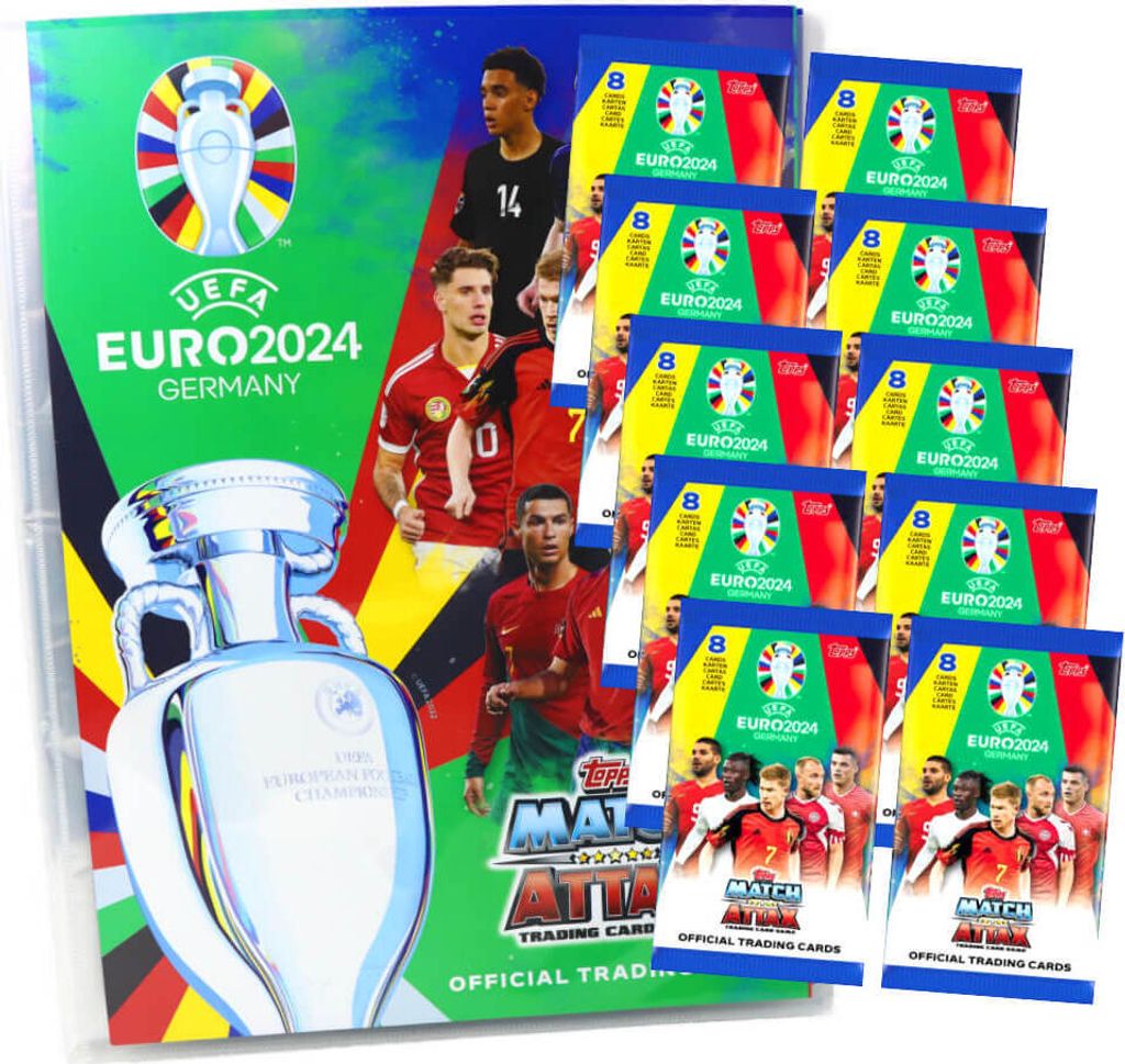 Bundel met UEFA EURO 2024 Germany - verzamelsticker - 1 blister 1 multipack exclusieve collect-it hoezen