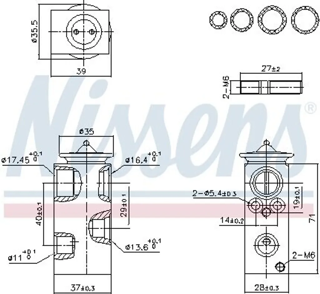 Valve d'expansion NISSENS pour réparer la climatisation FORD Fiesta 6