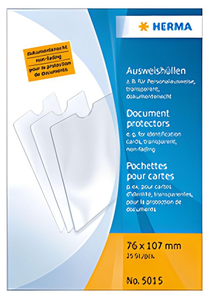 Herma 5015 5015 Buste per carte d'identità - 76x107 mm per Immagine del prodotto 