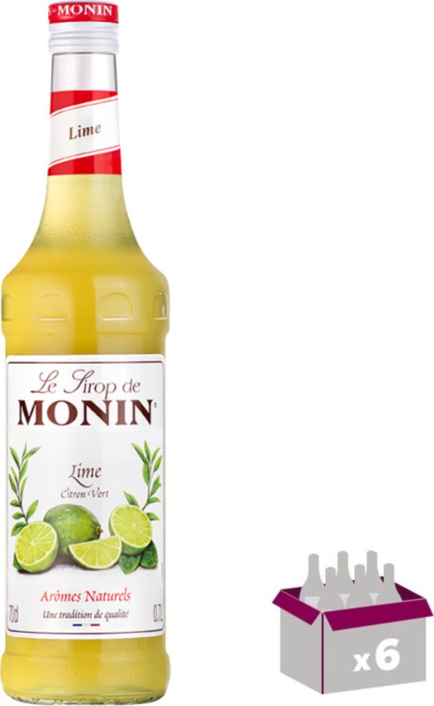 Lot de 6 Sirop Monin - Citron vert - 70cL