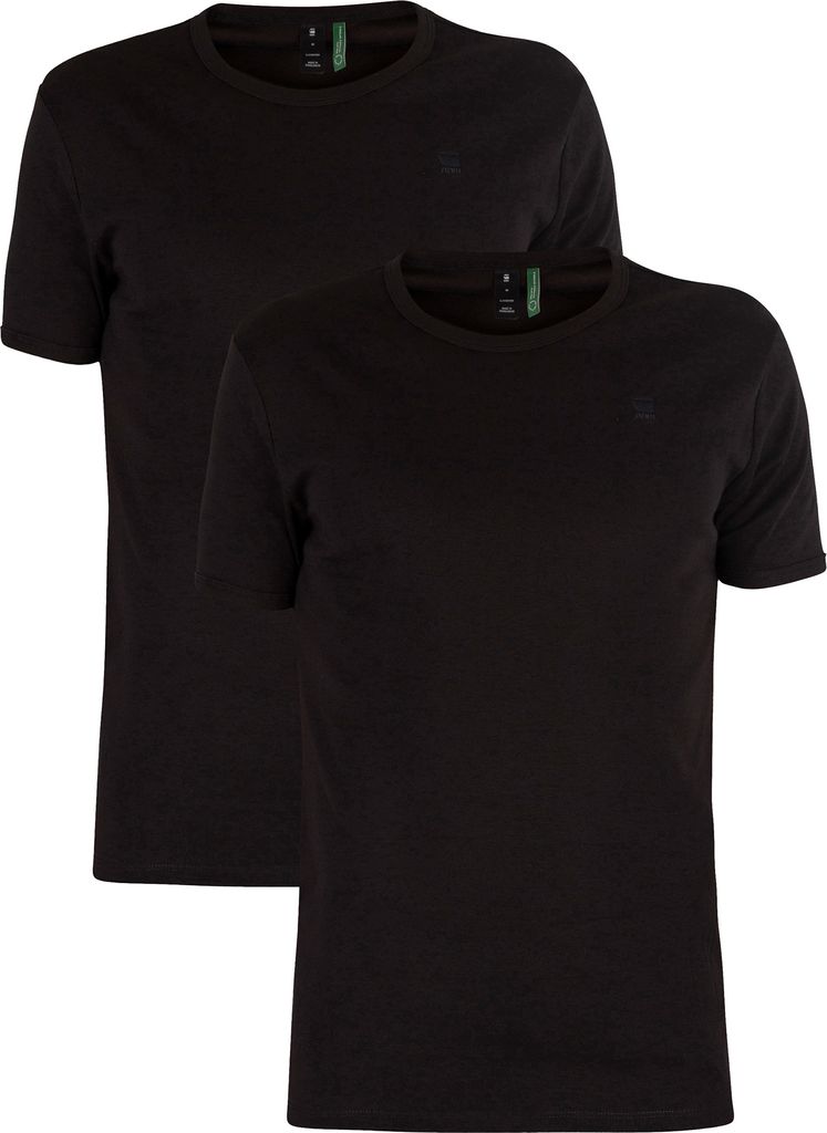 G-Star Herren 2er Pack Slim Crew T-Shirts, Schwarz L Produktbild 