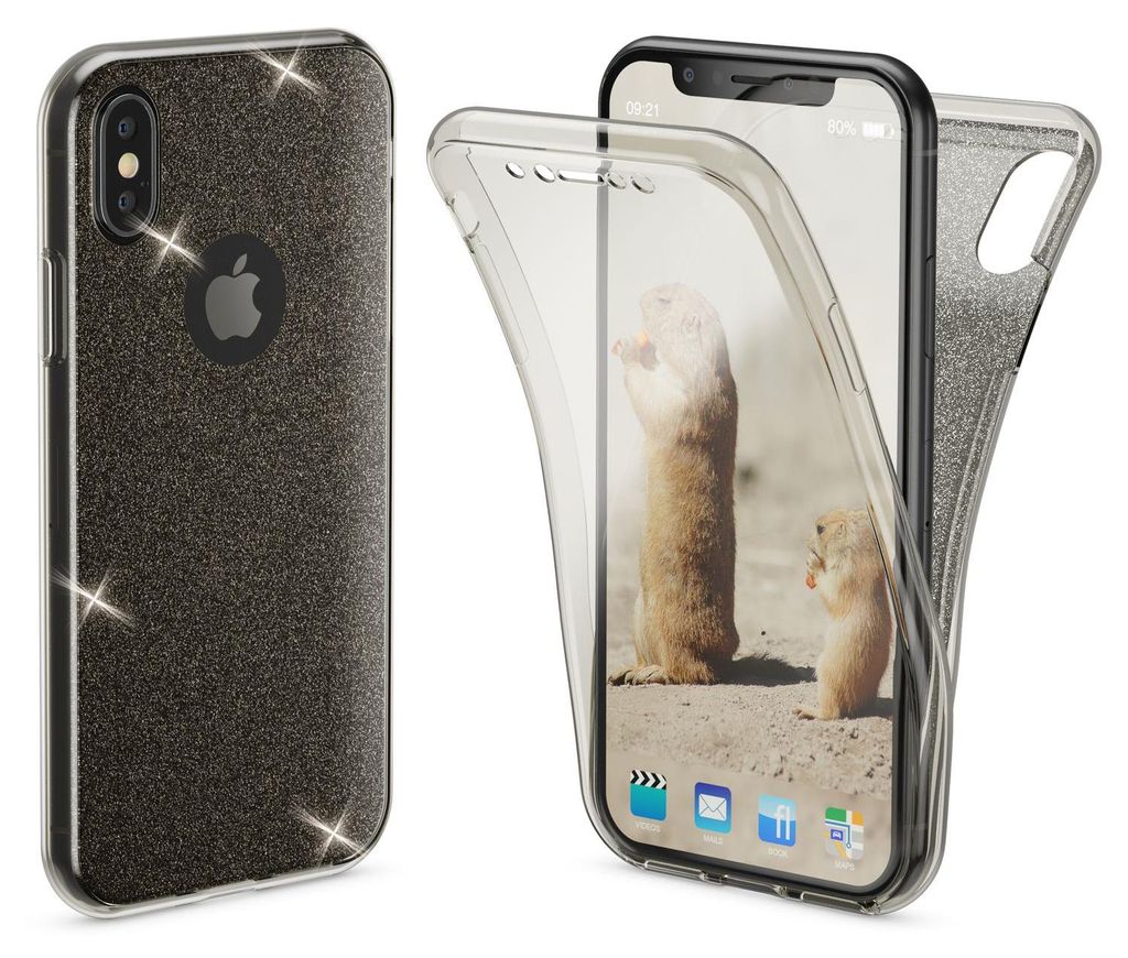 NALIA 360° pouzdro pro Apple iPhone XS X Glitter kryt Obrázek produktu 