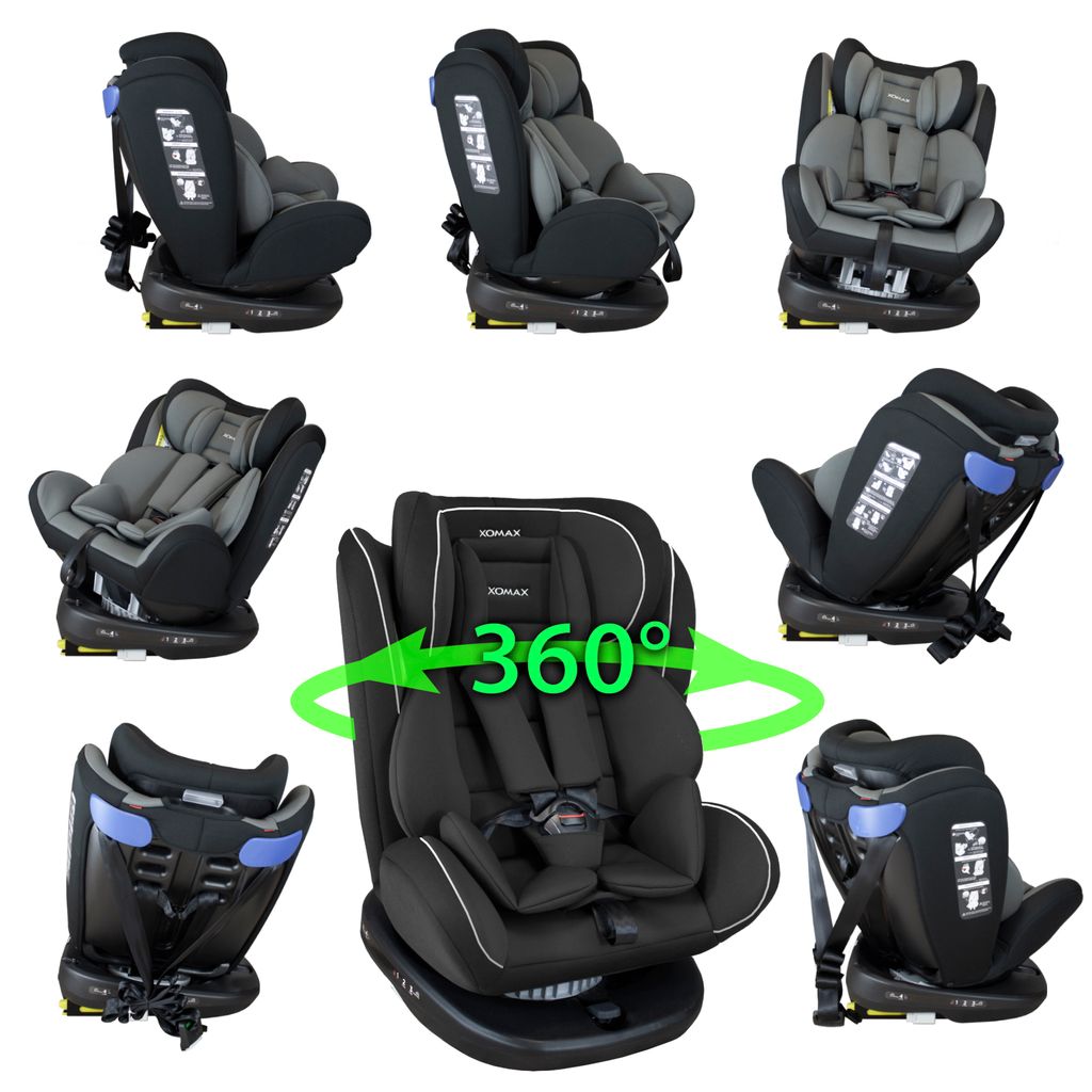 XOMAX Auto Kindersitz Drehfunktion ISOFIX für Kinder 0-36kg Autositz 360° ECE 