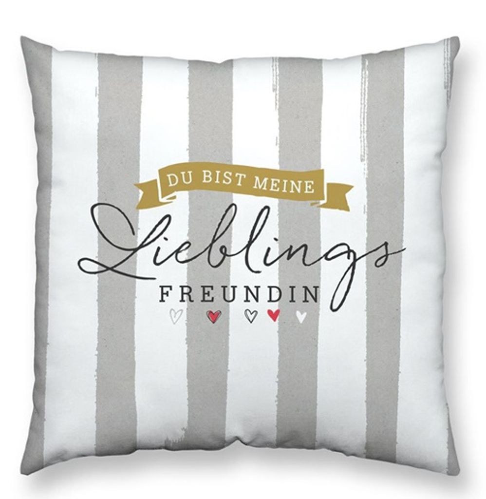 Kissen - Lieblingsfreundin - ca. 30 x 30 cm