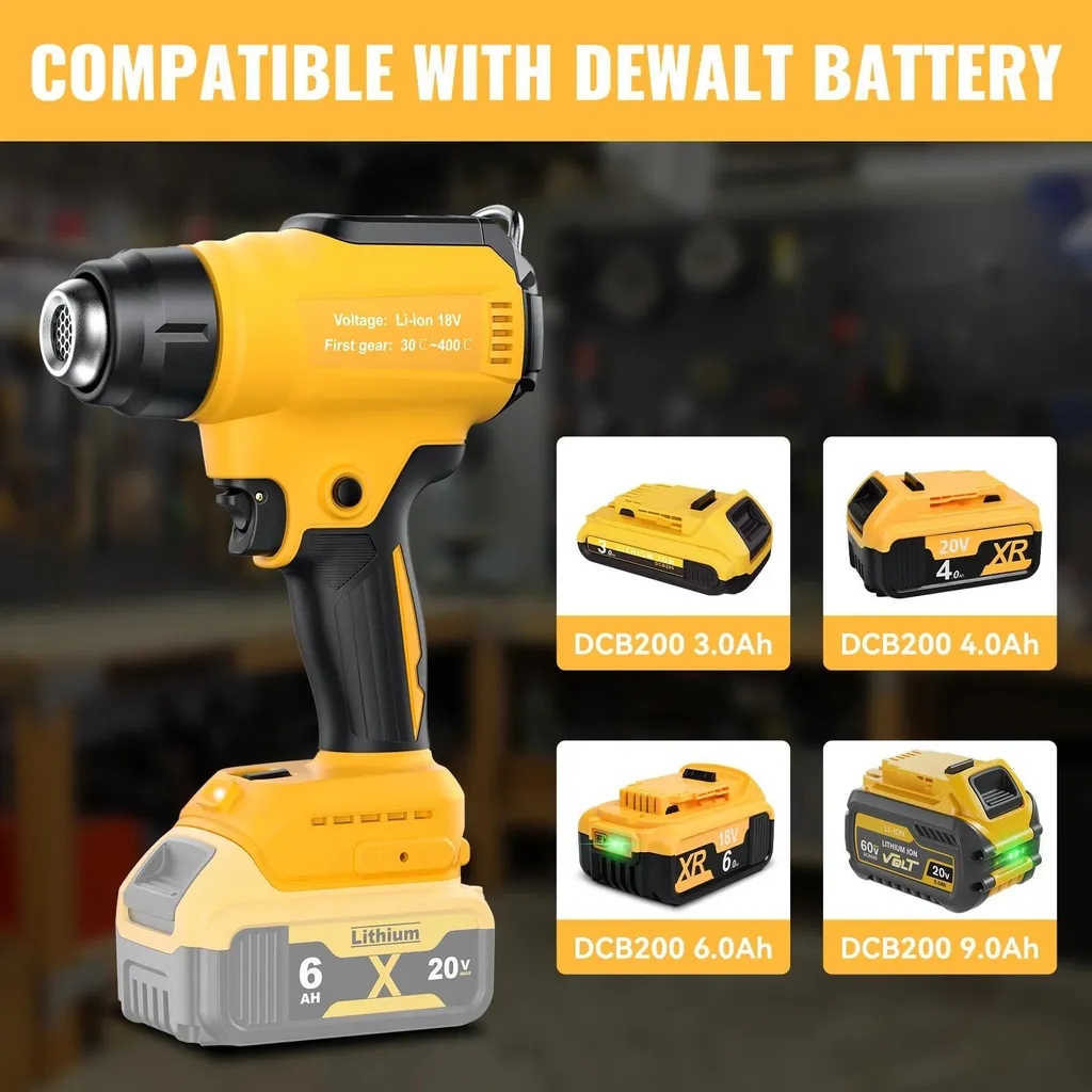 Pistola Aria Calda Cordless DeWalt 20V: Kit per Fai da Te e Hobby - 5