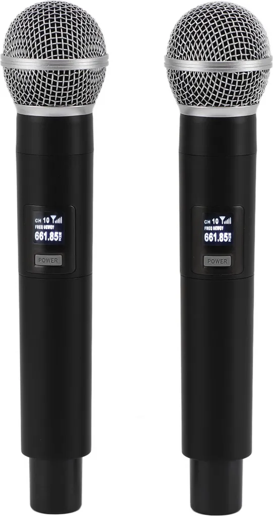Microphone à main sans fil professionnel, système karaoké UHF/VHF pro