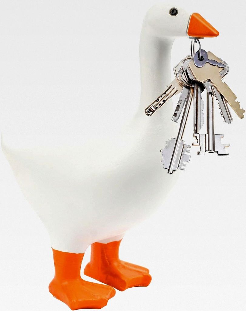 Magnete Gans Schlüssel Halterung, Gans 3D-gedruckter Schlüsselhalter, magnetischer Werkzeughalter, Heimdekoration, Statue, hängendes Gestell, Or...