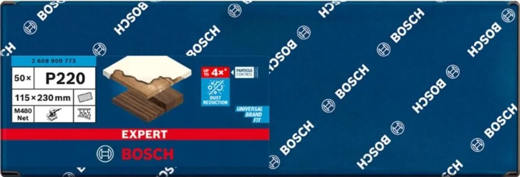 Set 50 Abrasivi a Rete Bosch EXPERT M480 115x230mm G220 per Professionisti - 21