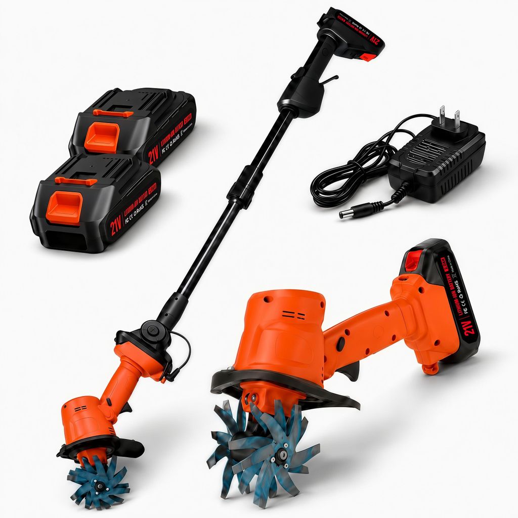 2-in-1 Akku-Bodenfräse, 100mm, elektrische Gartenfräse Mit Produktbild 