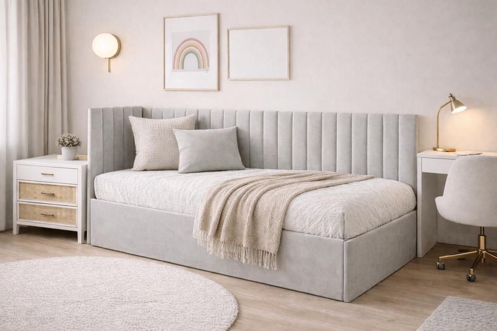 Postel Bett Bubu, 120x200 cm, čalouněná postel s kovovým Obrázek produktu 