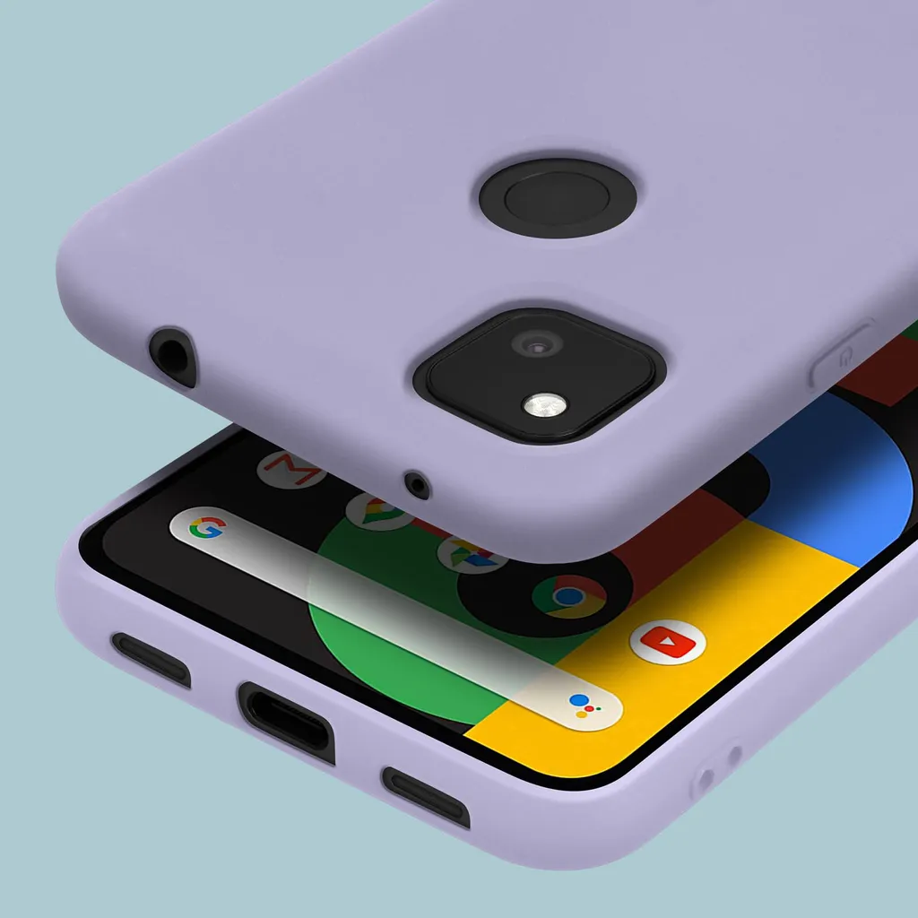 Custodia Silicone Google Pixel 4A Viola - Effetto Soft Touch Antiscivolo - 6