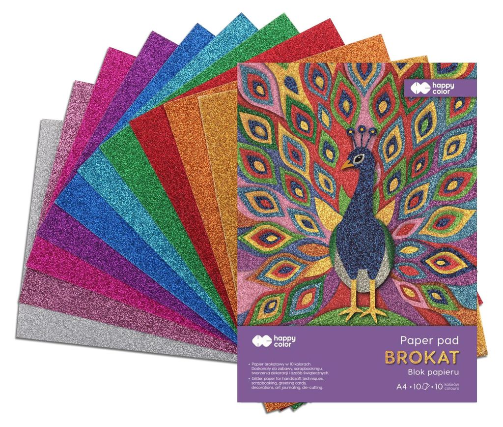 Bloc Happy Color A4 10 feuilles paillettes no 7139 Image du produit 
