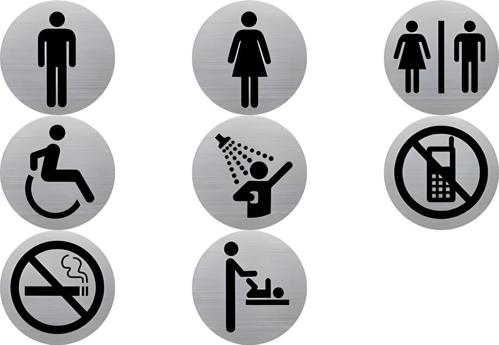 helit Piktogramm the badge Handy verboten, rund, silber (5690769)