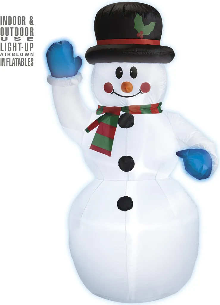 Bonhomme de neige lumineux gonflable : déco facile et sans effort