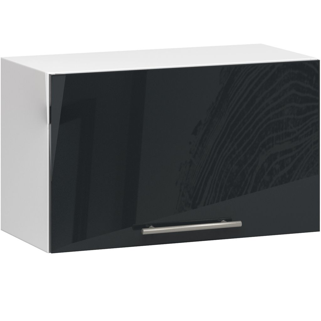 Küchenschrank AKORD OLIWIA W60 Weiß 60 cm Regal Graphit Glanz B60 x H29 x T30 cm