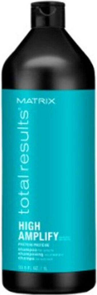 A bottle of Matrix Total Results High Amplify Shampoo.
