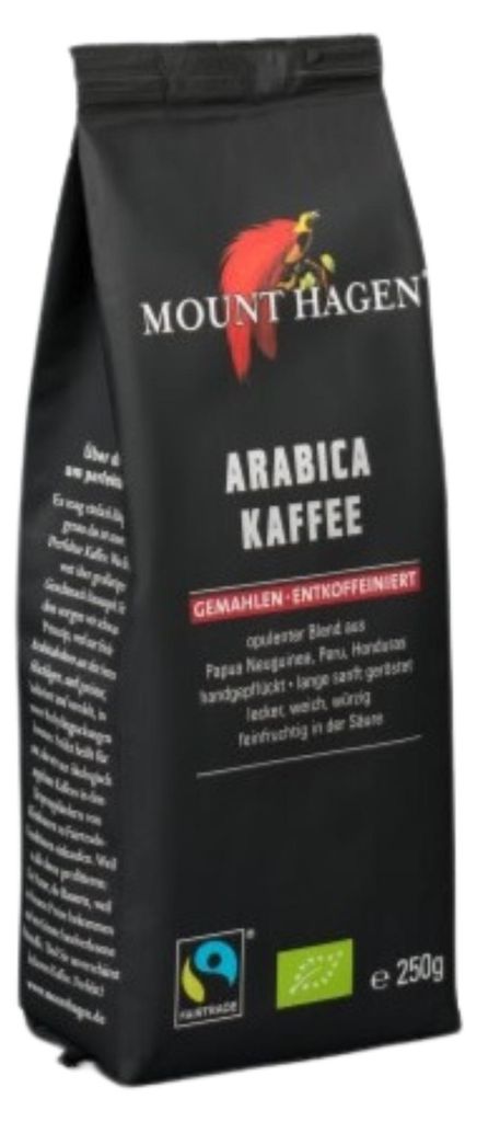 Mount Hagen Bio Röstkaffee gemahlen, entkoffeiniert 250 g Produktbild 