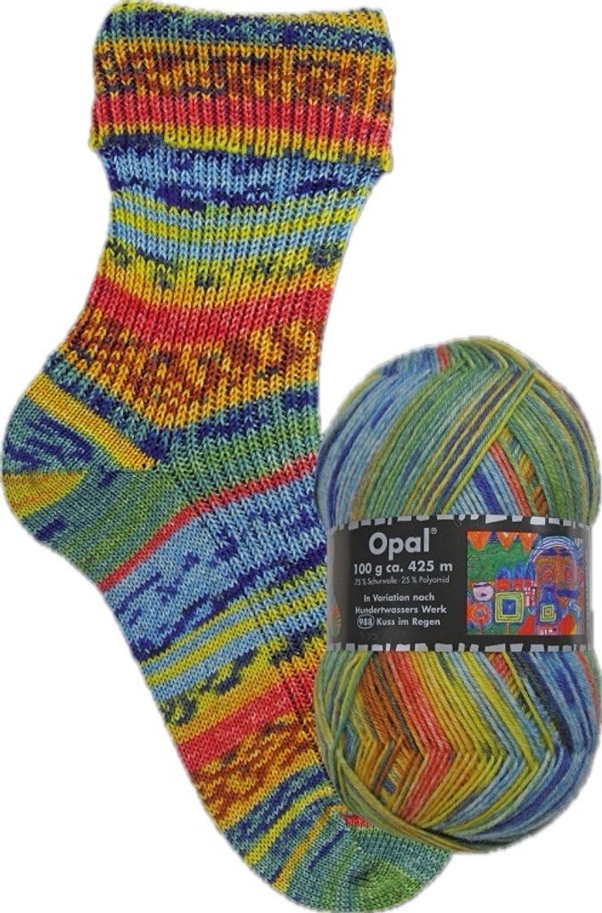 Opal Hundertwasser 4-fädige Sockenwolle,100g/425m LL, 75% Produktbild 