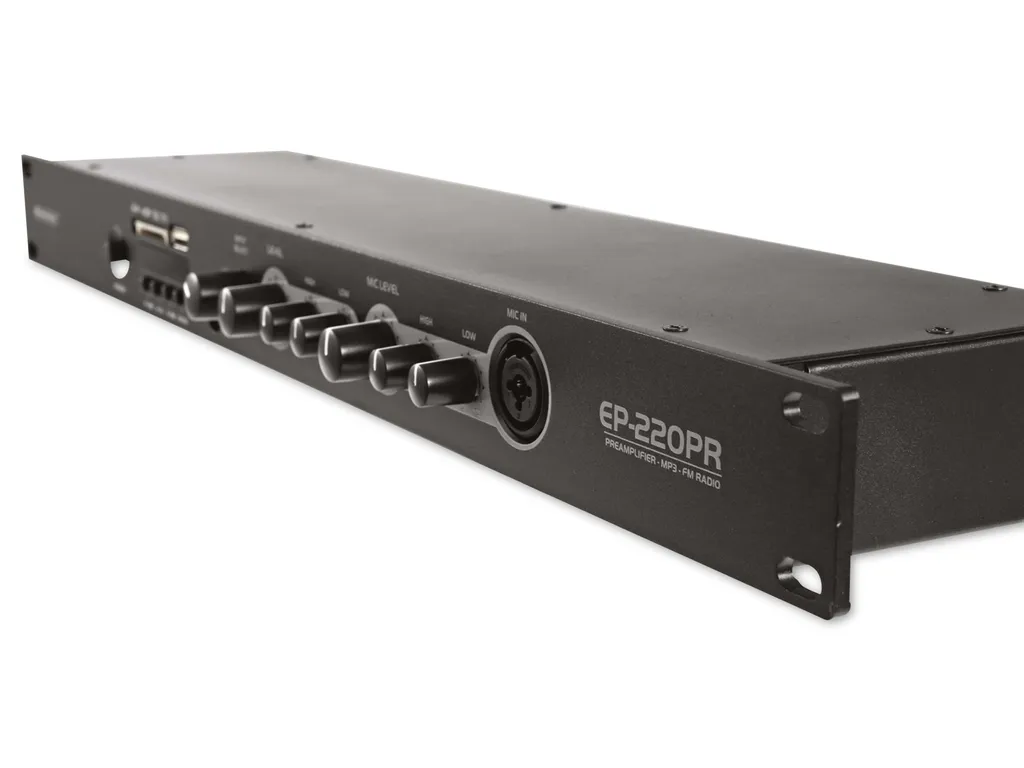 Préampli Rackable Omnitronic EP-220PR Lecteur USB SD et Tuner FM Intégré - 5