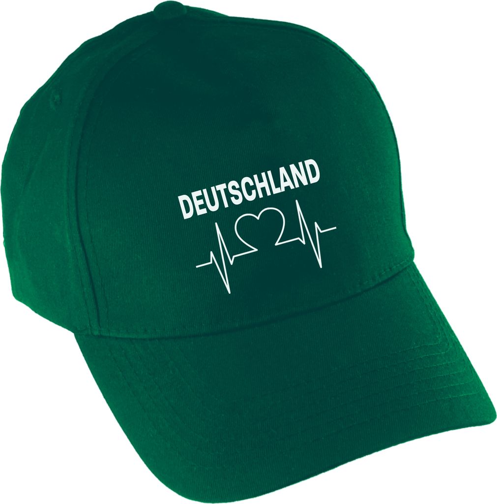 multifanshop Baseballcap - Deutschland - Herzschlag, grün, Größe one size